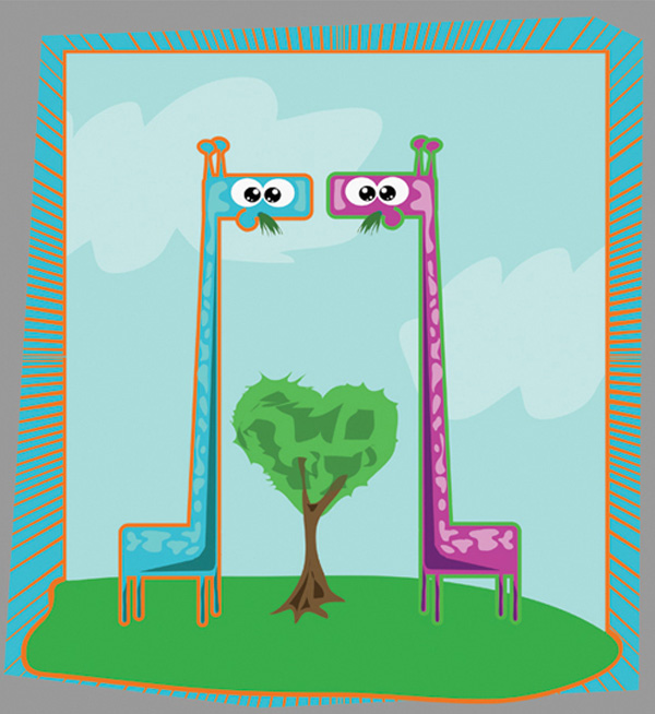 giraffes-in-love